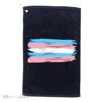 Distressed Transgender Pride Flag Golf Towel thumb 0