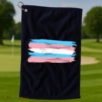 Distressed Transgender Pride Flag Golf Towel thumb 1