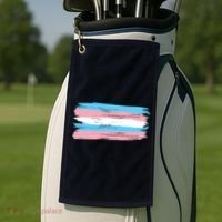 Distressed Transgender Pride Flag Golf Towel thumb 2