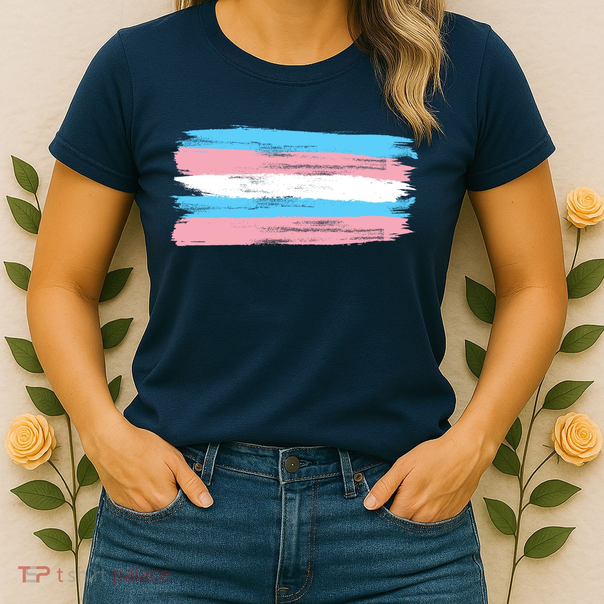 Distressed Transgender Pride Flag Women's T-Shirt