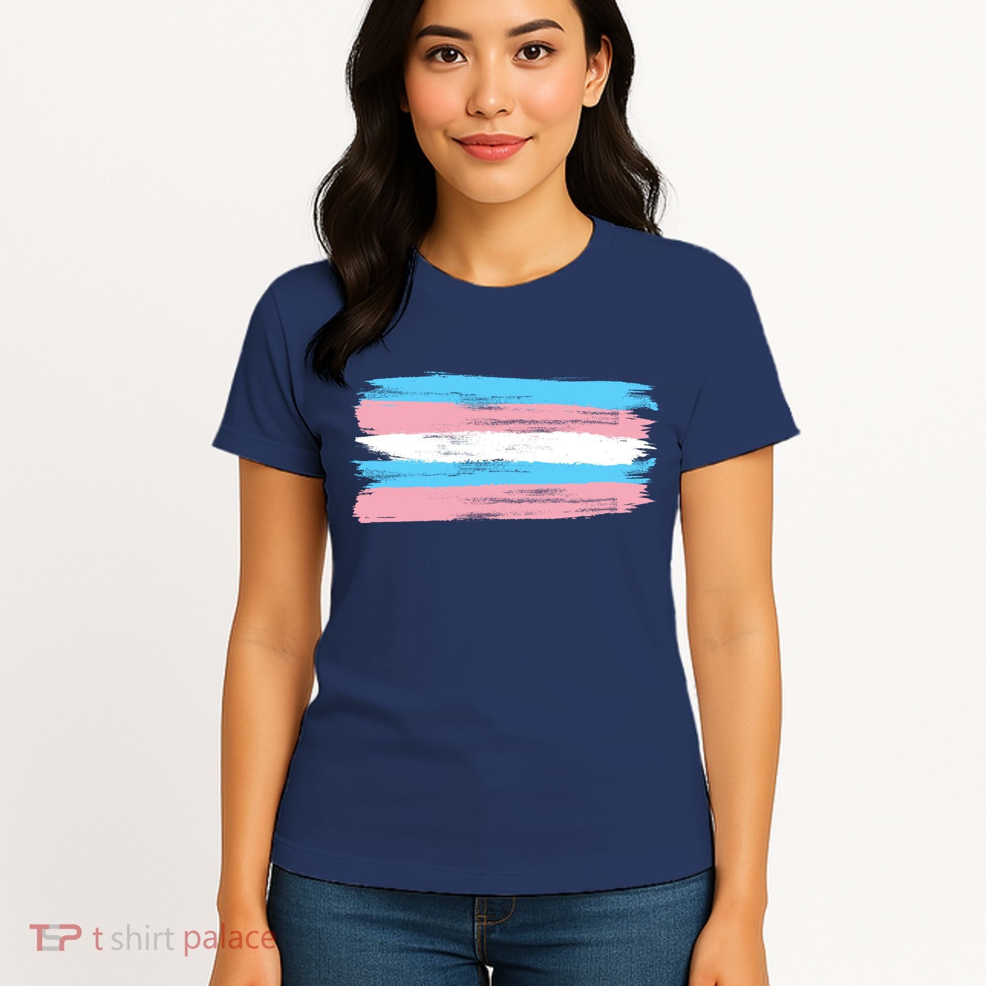 Distressed Transgender Pride Flag Women's T-Shirt
