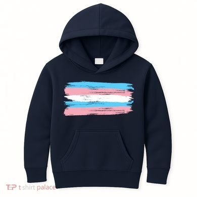 Distressed Transgender Pride Flag Kids Hoodie