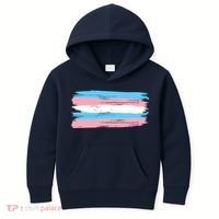 Distressed Transgender Pride Flag Kids Hoodie thumb 0