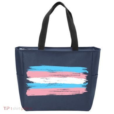 Distressed Transgender Pride Flag Tote Bag
