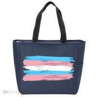 Distressed Transgender Pride Flag Tote Bag thumb 0