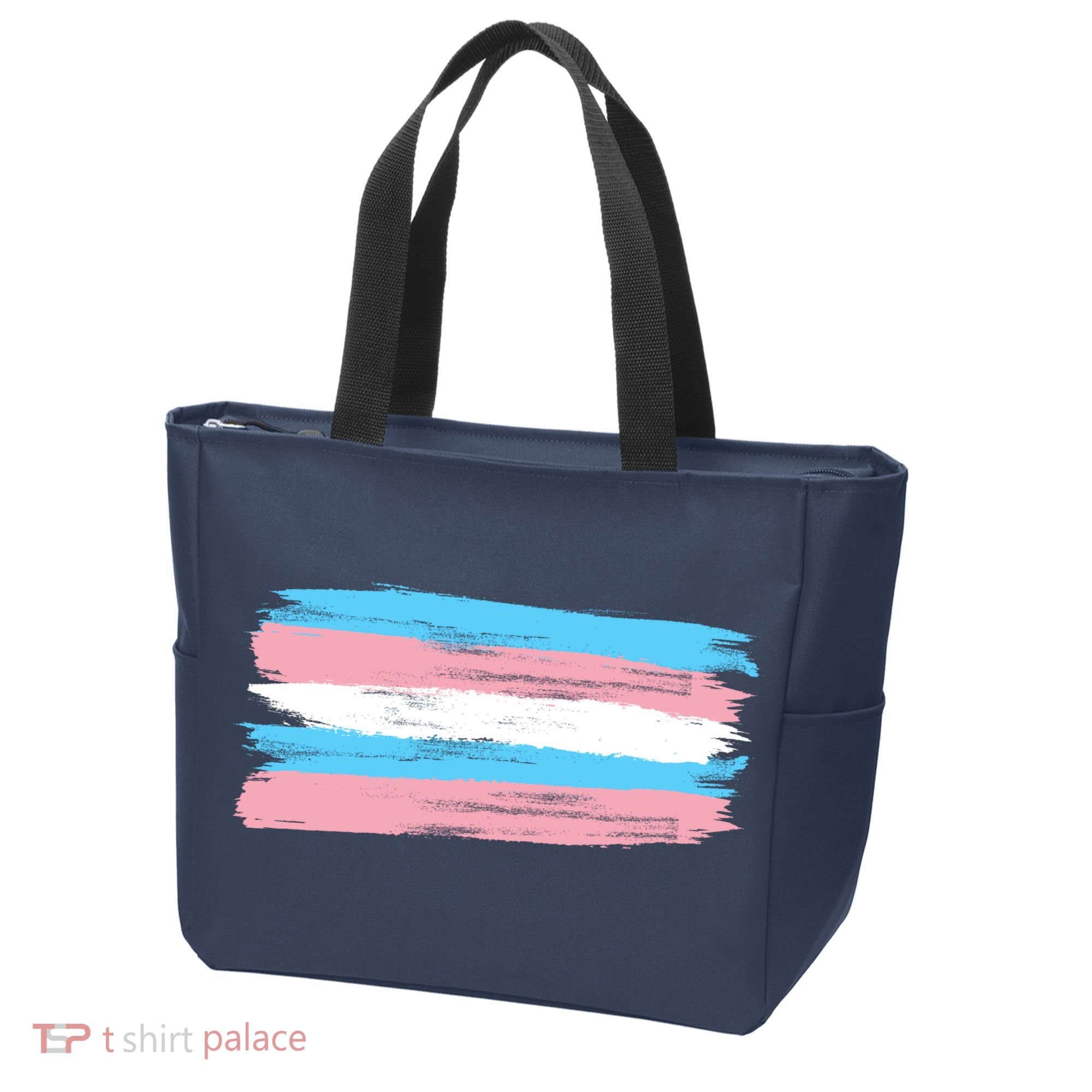 Distressed Transgender Pride Flag Tote Bag