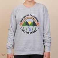 Destroy The Patriarchy Not The Planet Smash Patriarchy Women's Sweatshirt thumb 0