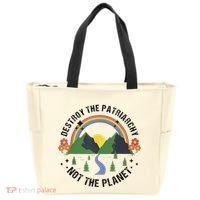 Destroy The Patriarchy Not The Planet Smash Patriarchy Tote Bag thumb 0