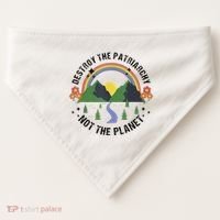 Destroy The Patriarchy Not The Planet Smash Patriarchy USA-Made Doggie Bandana thumb 0
