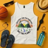 Destroy The Patriarchy Not The Planet Smash Patriarchy Tank Top thumb 4