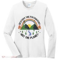 Destroy The Patriarchy Not The Planet Smash Patriarchy Women's Long Sleeve Shirt thumb 0