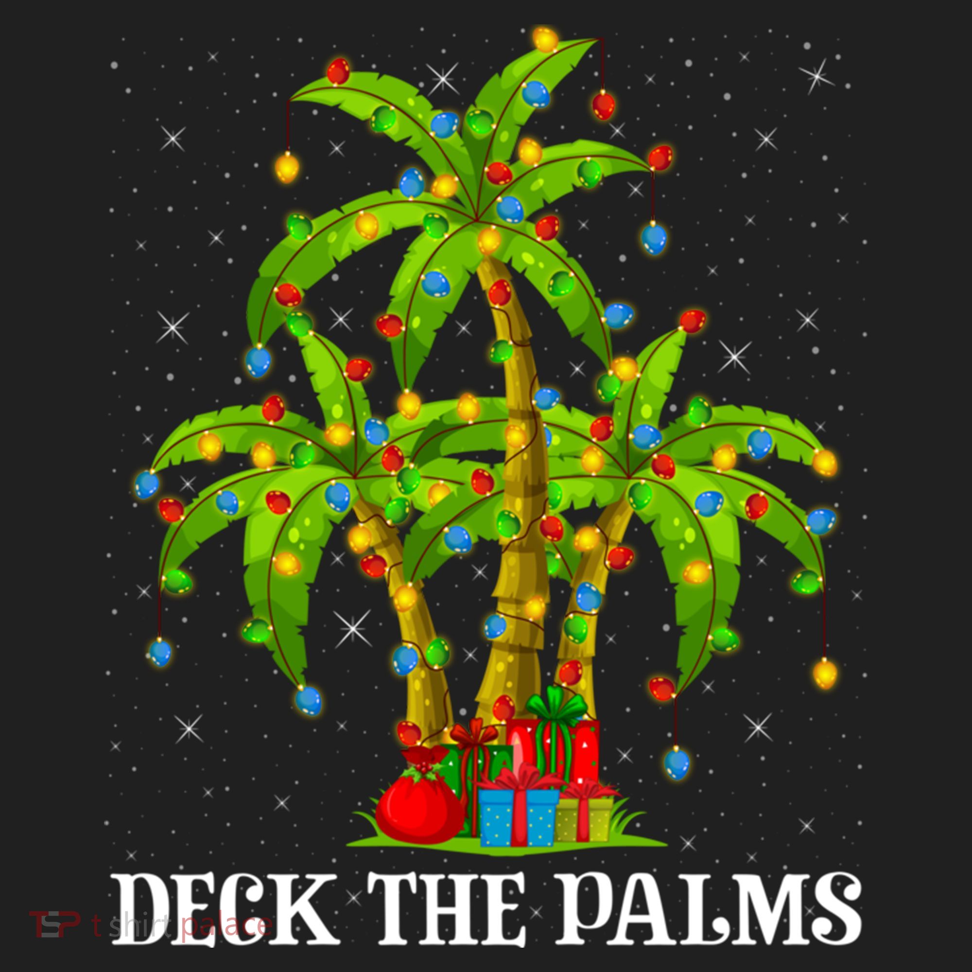 Deck The Palms Hawaiian Xmas Lighting Palm Tree Christmas Cute Gift Women's Sweatshirt