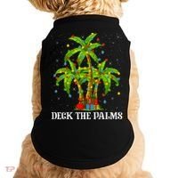 Deck The Palms Hawaiian Xmas Lighting Palm Tree Christmas Cute Gift Doggie Tank thumb 0