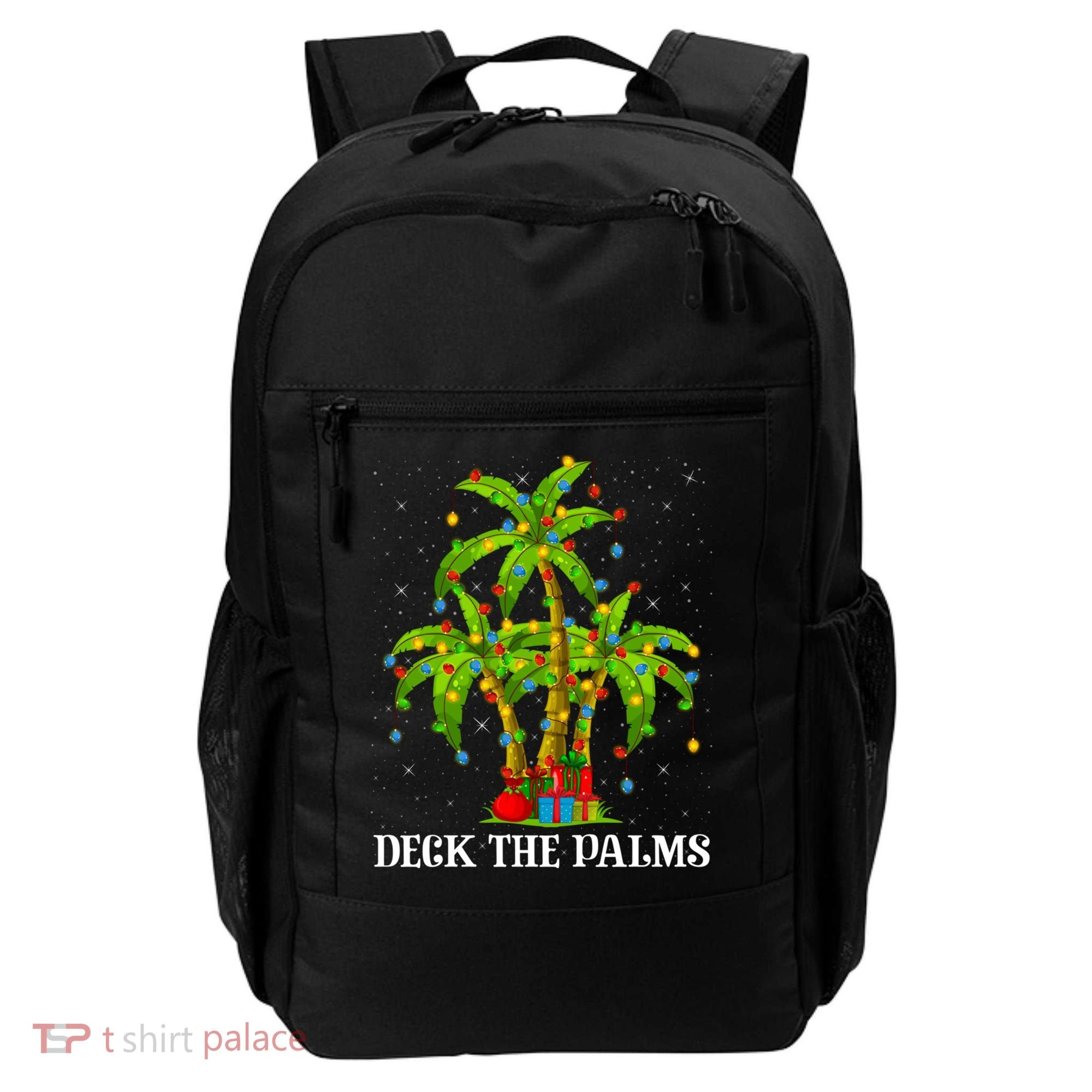 Deck The Palms Hawaiian Xmas Lighting Palm Tree Christmas Cute Gift Backpack