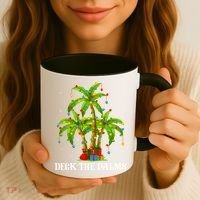 Deck The Palms Hawaiian Xmas Lighting Palm Tree Christmas Cute Gift Coffee Mug thumb 3