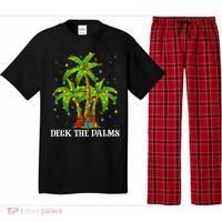 Deck The Palms Hawaiian Xmas Lighting Palm Tree Christmas Cute Gift Pajama Set thumb 0