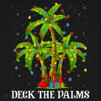 Deck The Palms Hawaiian Xmas Lighting Palm Tree Christmas Cute Gift Women's Hoodie thumb 2