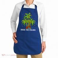 Deck The Palms Hawaiian Xmas Lighting Palm Tree Christmas Cute Gift Apron thumb 2