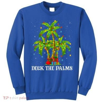 Deck The Palms Hawaiian Xmas Lighting Palm Tree Christmas Cute Gift Sweatshirt