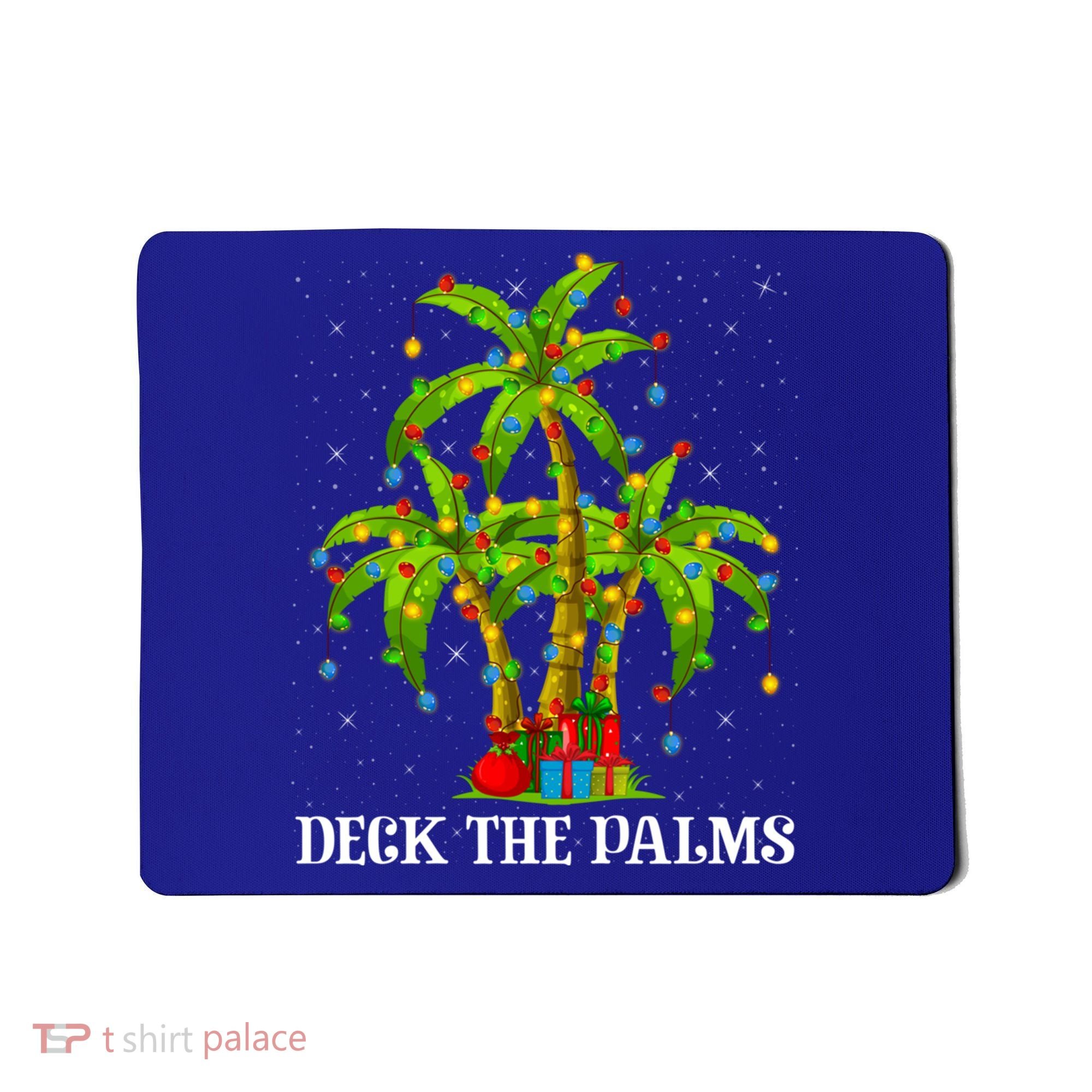 Deck The Palms Hawaiian Xmas Lighting Palm Tree Christmas Cute Gift Mousepad
