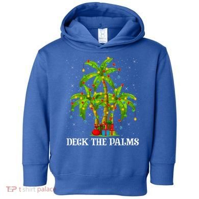 Deck The Palms Hawaiian Xmas Lighting Palm Tree Christmas Cute Gift Toddler Hoodie