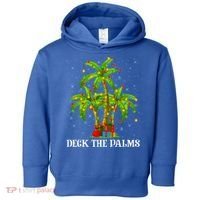 Deck The Palms Hawaiian Xmas Lighting Palm Tree Christmas Cute Gift Toddler Hoodie thumb 0