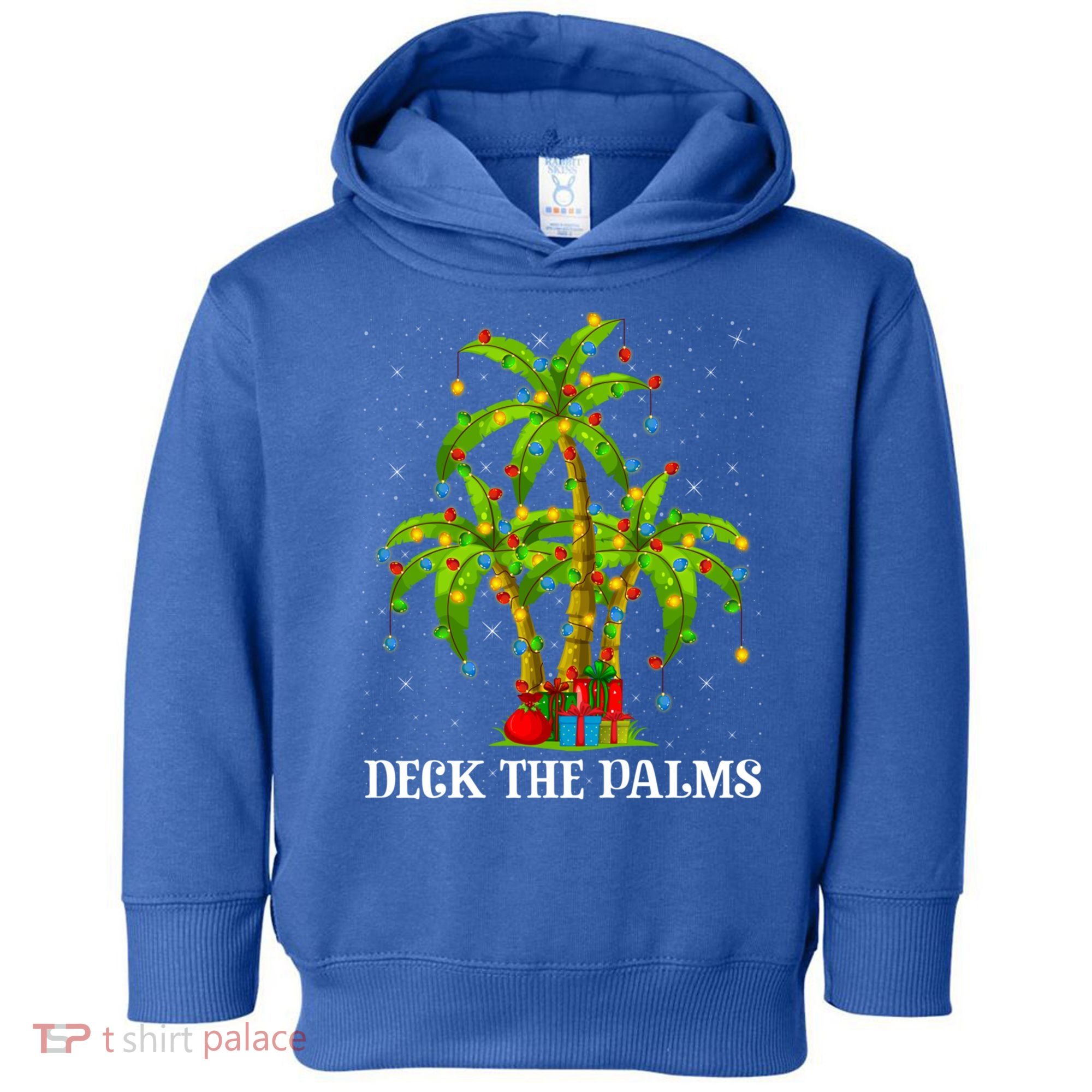 Deck The Palms Hawaiian Xmas Lighting Palm Tree Christmas Cute Gift Toddler Hoodie