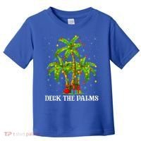 Deck The Palms Hawaiian Xmas Lighting Palm Tree Christmas Cute Gift Toddler T-Shirt thumb 0