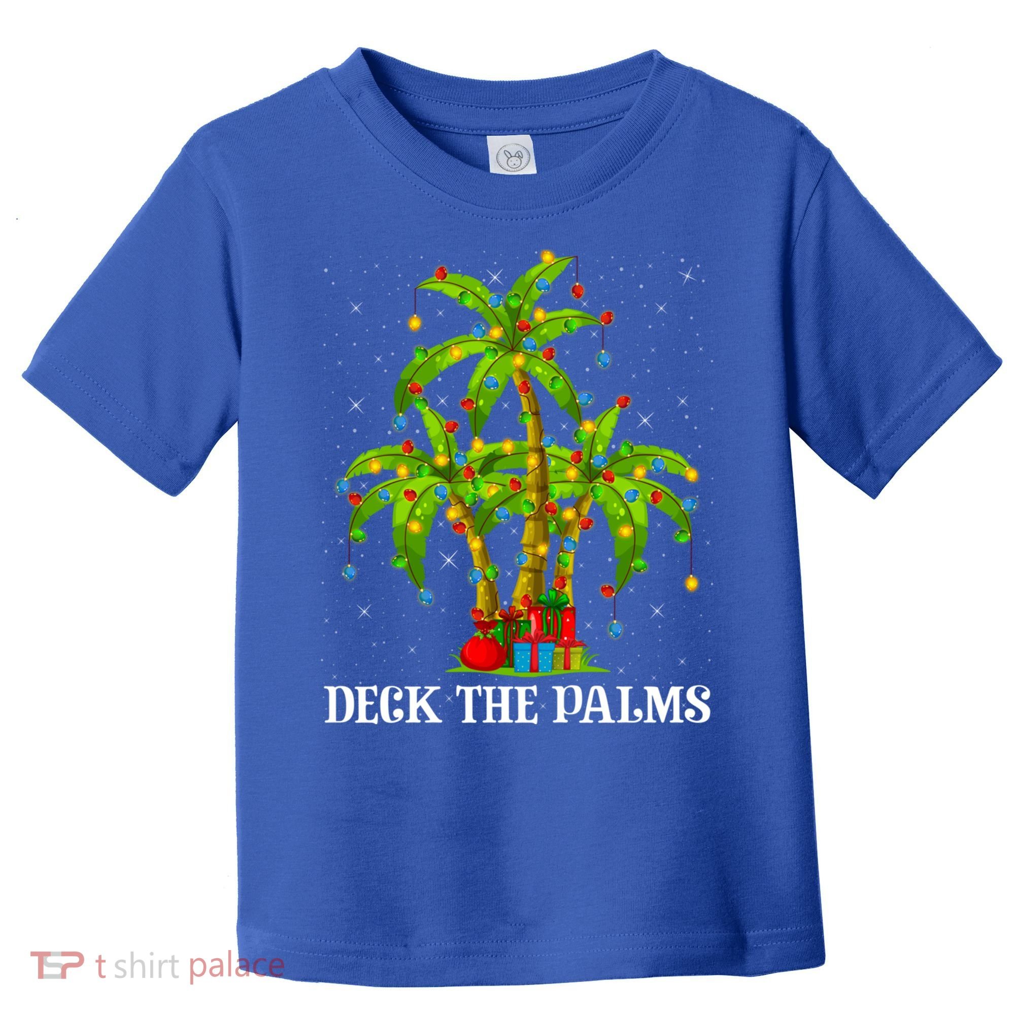 Deck The Palms Hawaiian Xmas Lighting Palm Tree Christmas Cute Gift Toddler T-Shirt