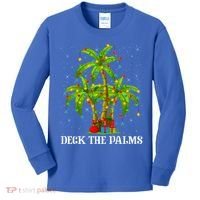Deck The Palms Hawaiian Xmas Lighting Palm Tree Christmas Cute Gift Kids Long Sleeve Shirt thumb 0
