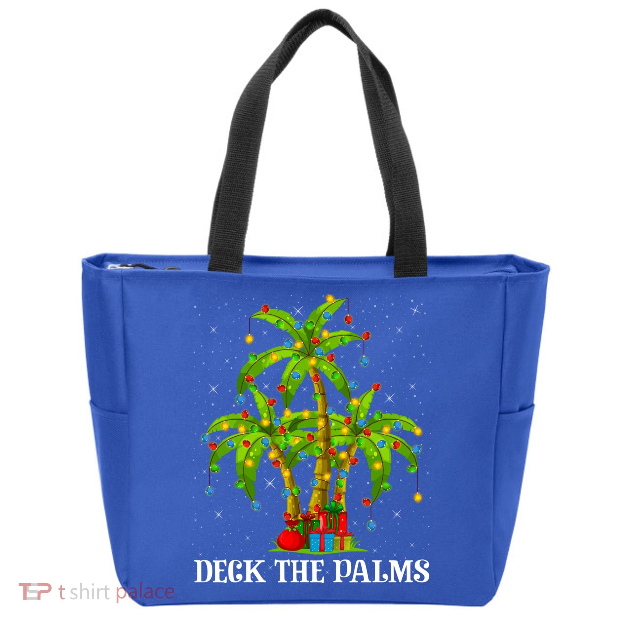 Deck The Palms Hawaiian Xmas Lighting Palm Tree Christmas Cute Gift Tote Bag
