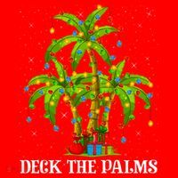 Deck The Palms Hawaiian Xmas Lighting Palm Tree Christmas Cute Gift Santa Hat thumb 1