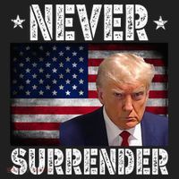 Donald Trump President Mugshot Never Surrender USA Flag Golf Towel thumb 3