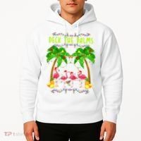 Deck the Palms Merry Flamingo Christmas funny Hoodie thumb 2