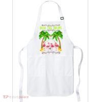 Deck the Palms Merry Flamingo Christmas funny Apron thumb 0