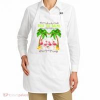 Deck the Palms Merry Flamingo Christmas funny Apron thumb 2