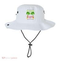Deck the Palms Merry Flamingo Christmas funny Bucket Hat thumb 0