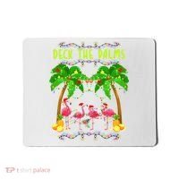 Deck the Palms Merry Flamingo Christmas funny Mousepad thumb 0