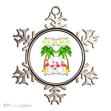 Deck the Palms Merry Flamingo Christmas funny Ornament