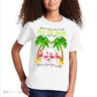 Deck the Palms Merry Flamingo Christmas funny Kids T-Shirt thumb 2