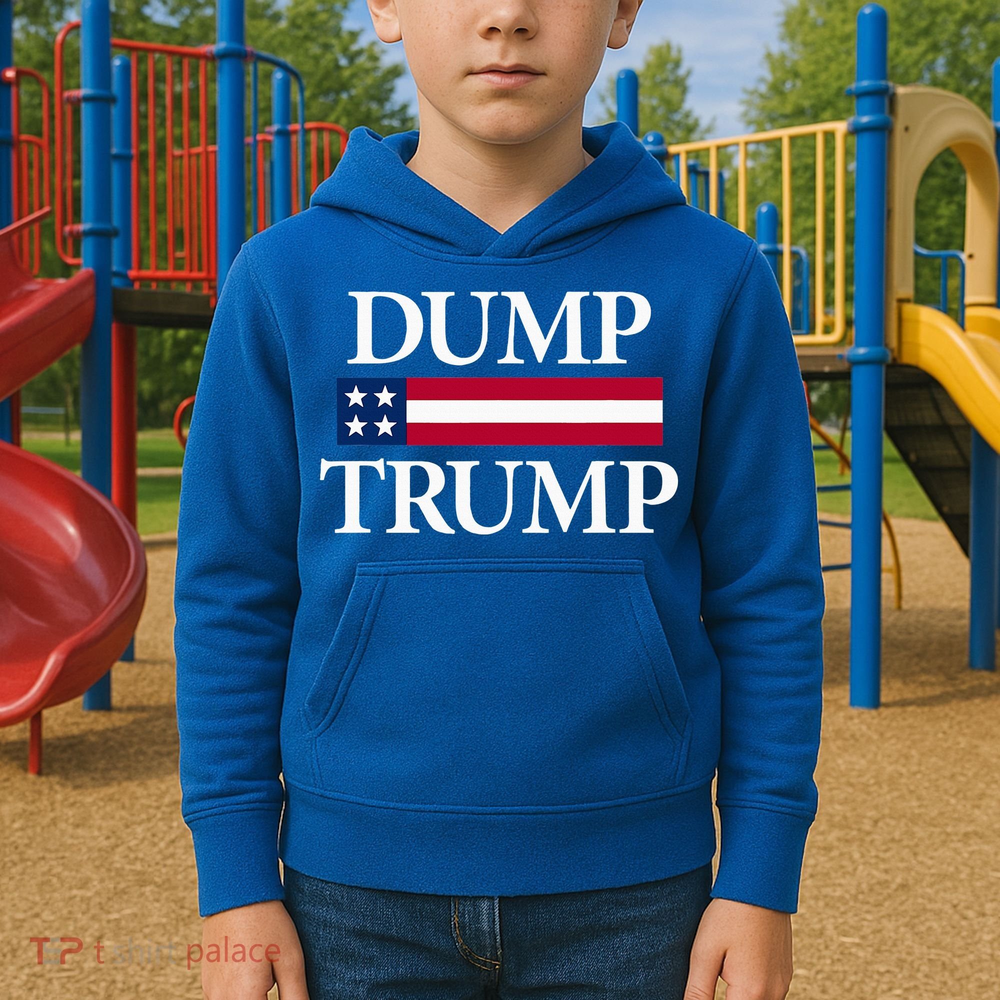 Dump Trump Political Kids Hoodie