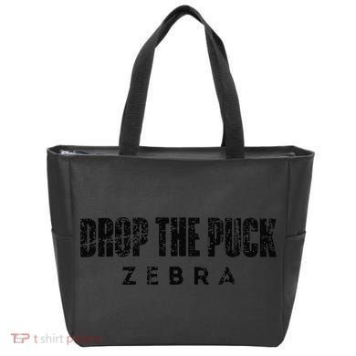 Drop The Puck Zebra Tote Bag