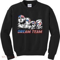 Dream Team President American Flag Patriotic 4th Of July Kids Sweatshirt thumb 0