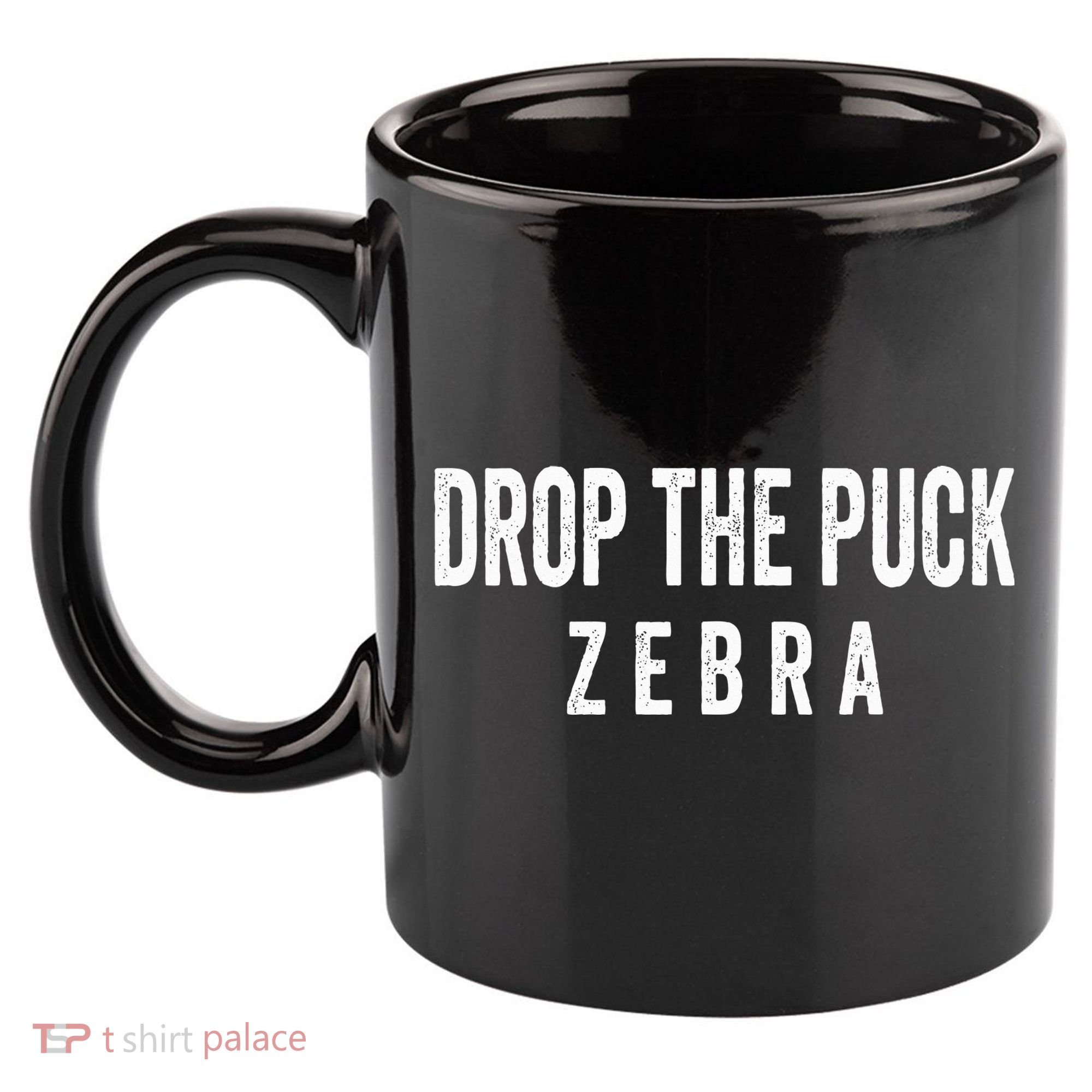 Drop The Puck Zebra 11oz C Handle Ceramic Mug