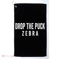 Drop The Puck Zebra Golf Towel thumb 0