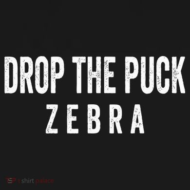 Drop The Puck Zebra Women's Tri-Blend 3/4-Sleeve Raglan Shirt