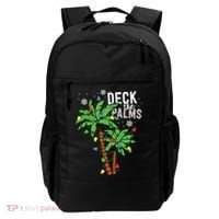 Deck The Palms Tropical Hawaii Christmas Palm Tree Lights Backpack thumb 0