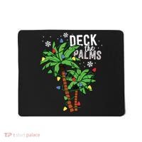 Deck The Palms Tropical Hawaii Christmas Palm Tree Lights Mousepad thumb 0