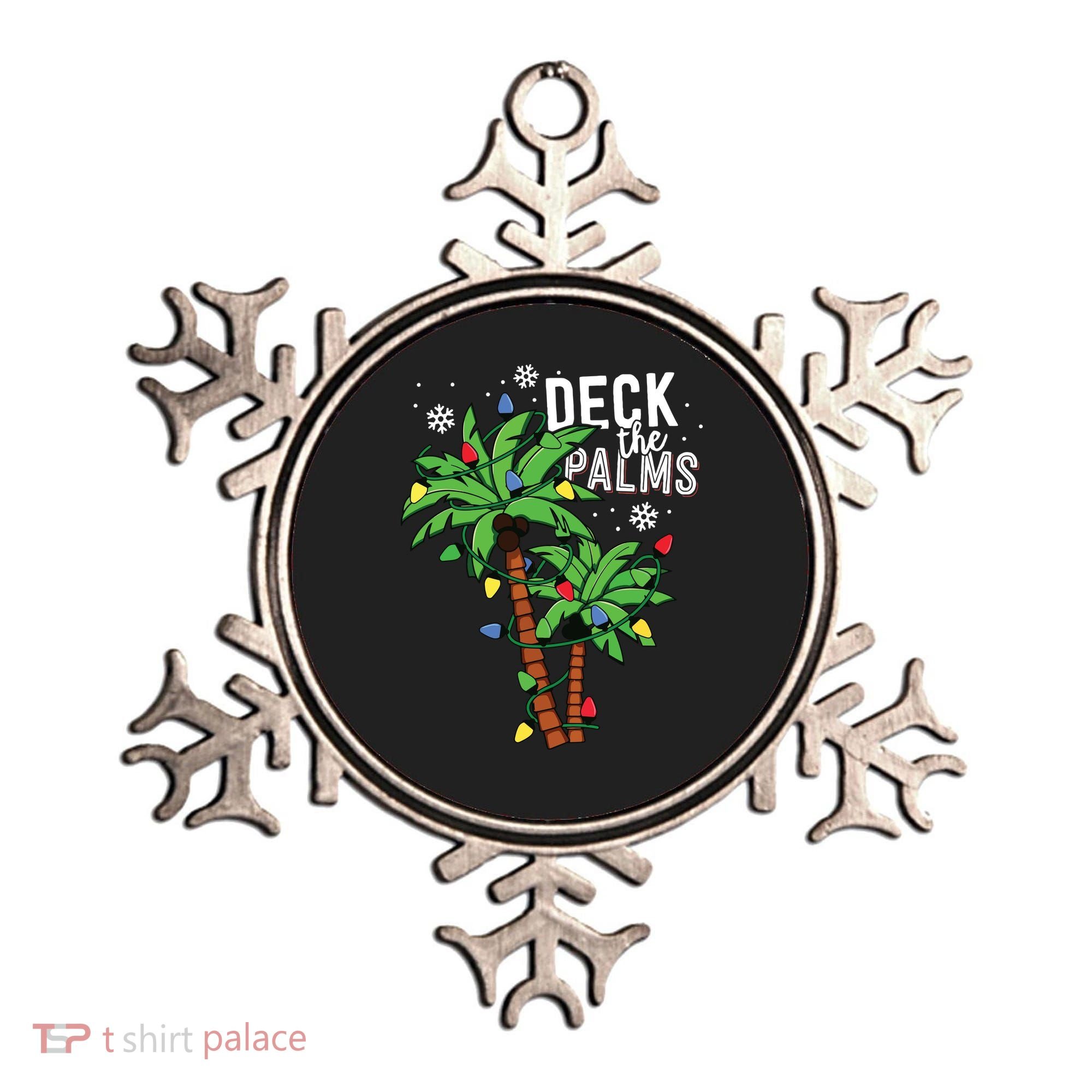 Deck The Palms Tropical Hawaii Christmas Palm Tree Lights Ornament
