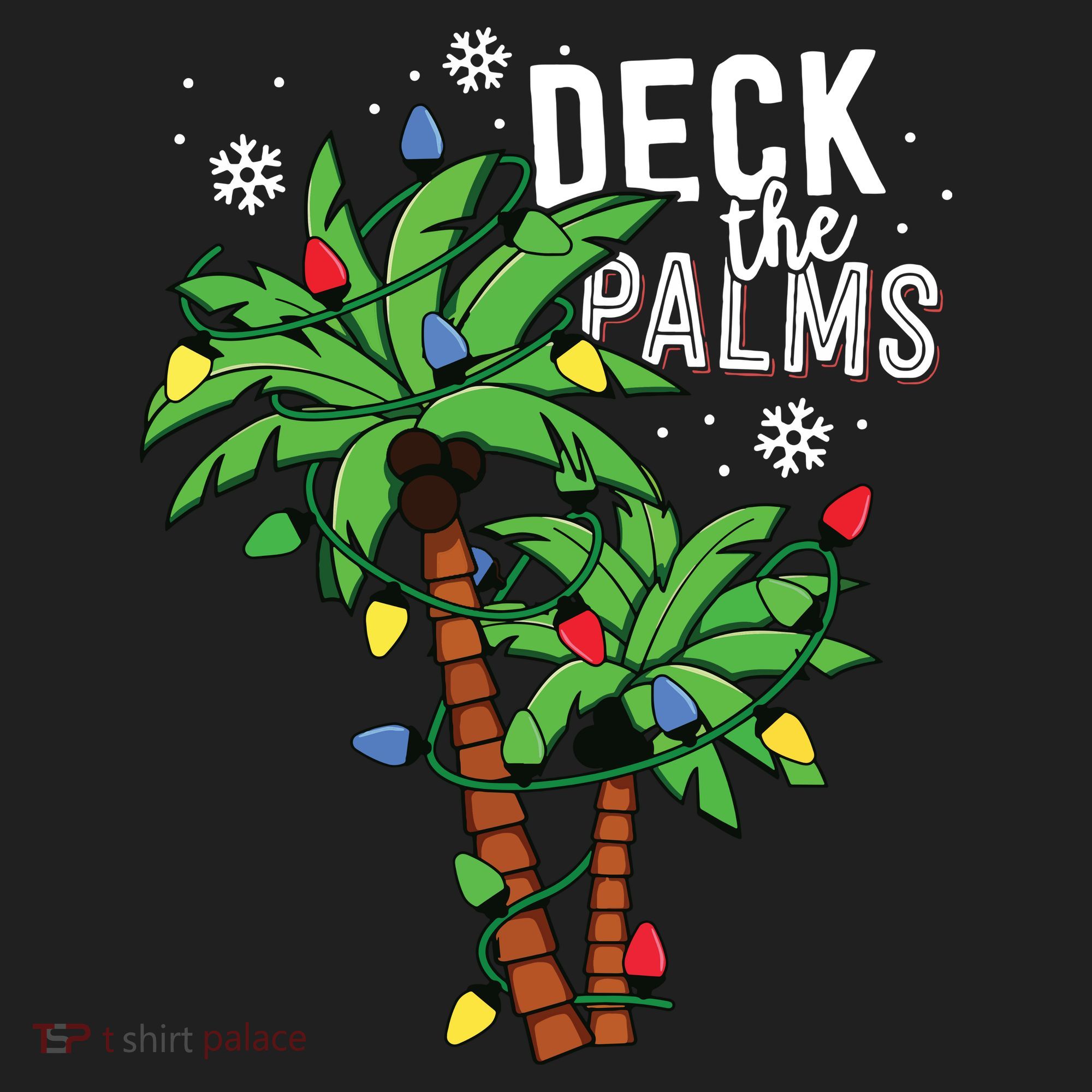 Deck The Palms Tropical Hawaii Christmas Palm Tree Lights Hat